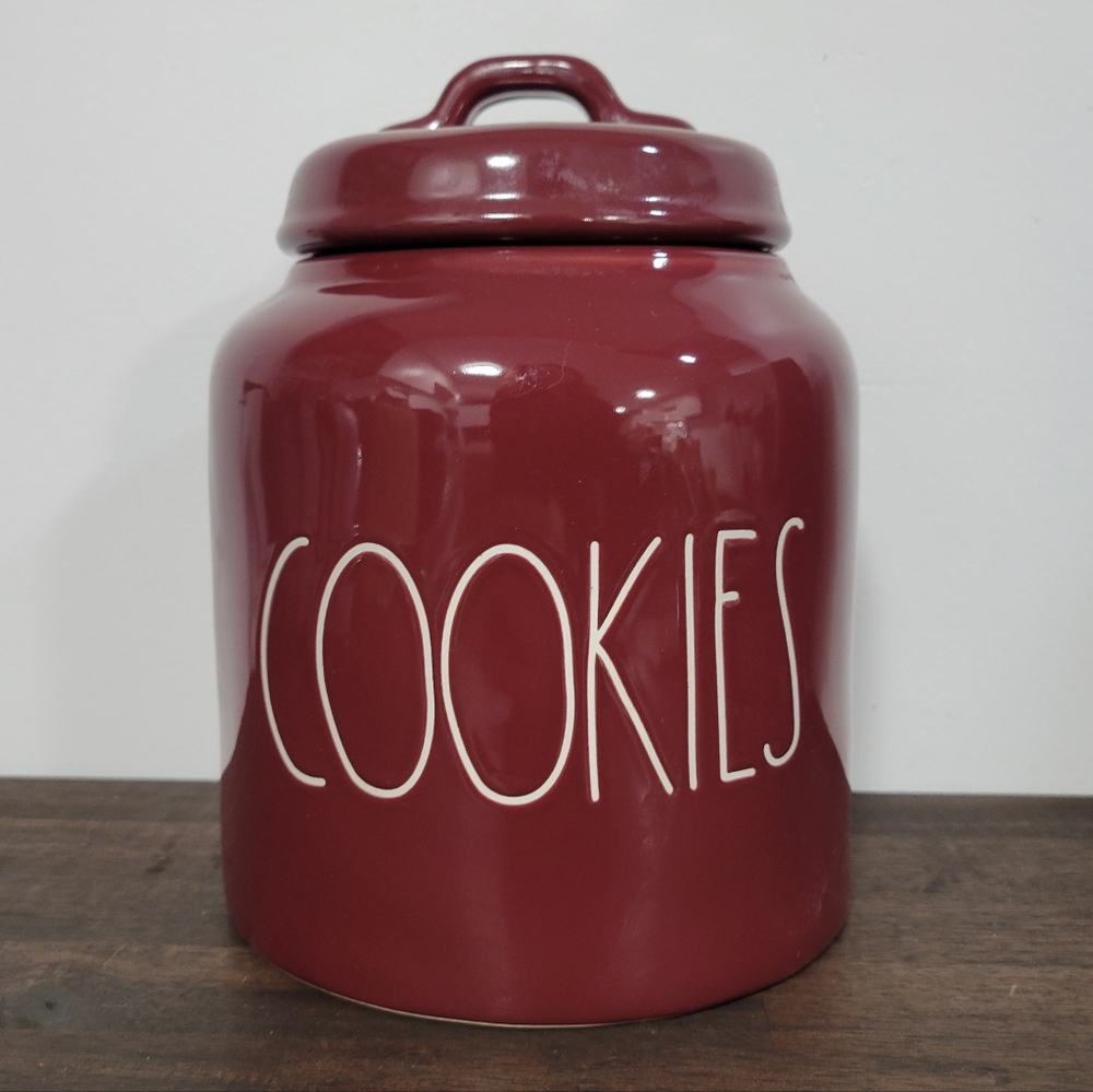 Rae Dunn Burgundy Cookie Jar